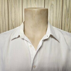 Giorgio Armani shirt 17.5 men's French cuff white XL